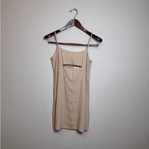 PRIMARK Linen Cut-Out Mini Dress - Size S